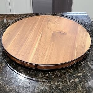 Hearth & Hand 18" Acacia Wood Lazy Susan